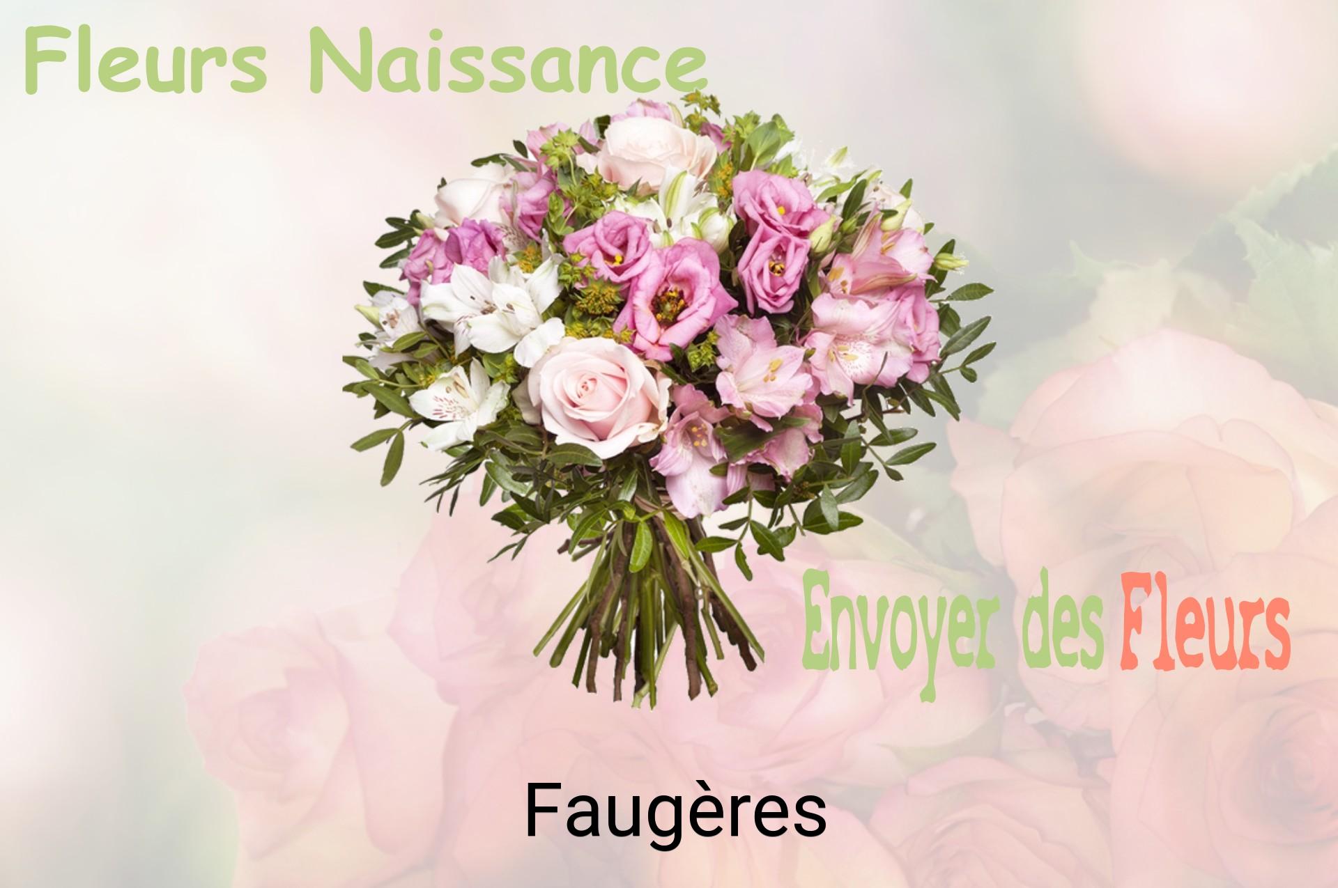 Bouquet de fleurs de naissance livré à Faugères